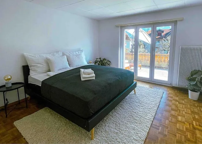 -the Urbanist- Mountainview Parking Garden 3bd Unterseen